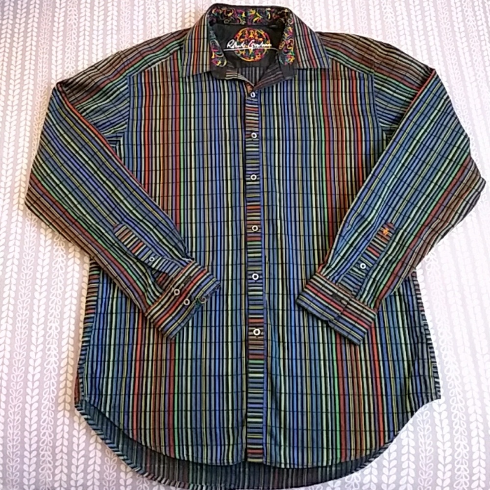 Robert Graham Men's Dress Shirt Size L